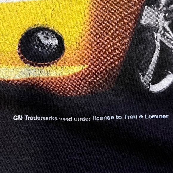 RARE Vintage CAMARO GM Black with Gold Lightening Motorhead T-Shirt - Picture 4 of 5